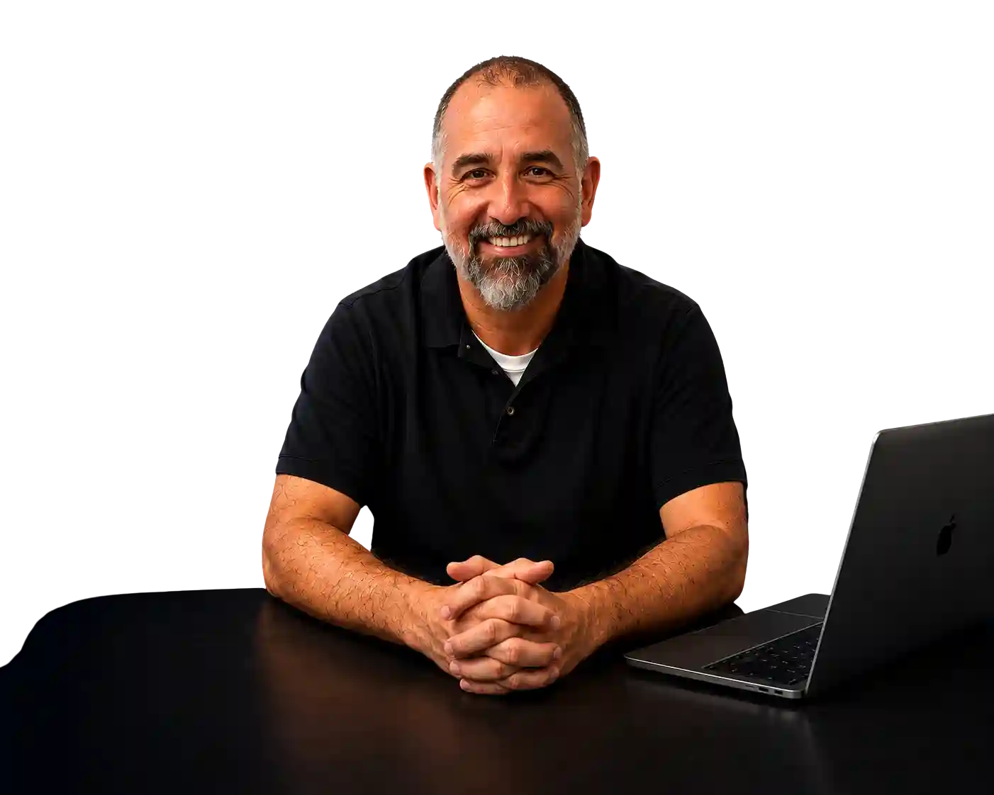 Brad Roark smiling at a table